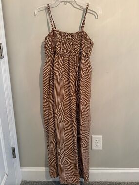 Target Brown and White Patterned Maxi Dress